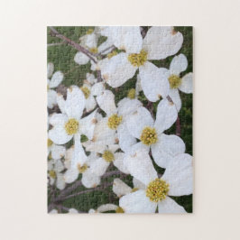 Vita Dogwood Flowers Photograph Puzzles Pussel