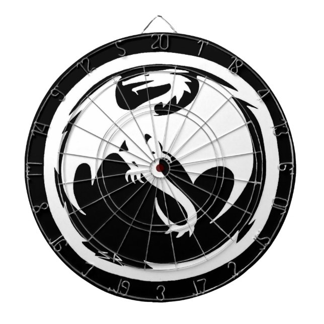 Vita Dragon guld-dartboard Darttavla (Framsidan)