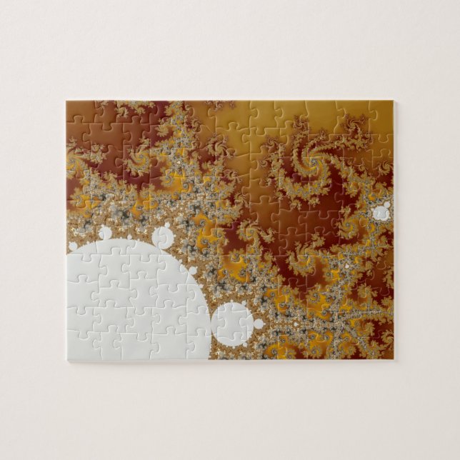 Vita draken - Fractal Art Pussel (Horisontell)