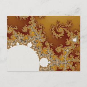 Vita draken - Fractal Art Vykort