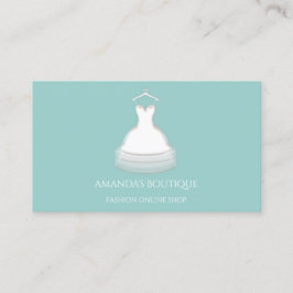 Vita Dress Logotyp Mode Bröllop-händelsen Aqua Visitkort