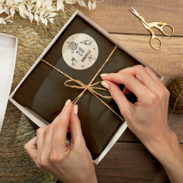 Vita drycker från hand plockade 30års födelsedag p runt klistermärke