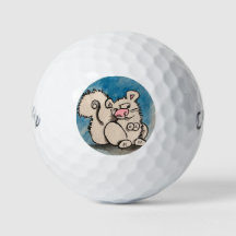 Vita ekorralen golf boll