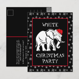 Vita elefant julfest inbjudan
