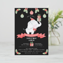 Vita elefantens jul lunch presentutbyte inbjudningar