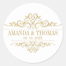 Vita Elegant Ram Personlig Bröllopstiftare