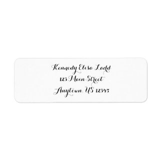Vita enkla, raka, böjliga Returetiketter Returadress Etikett