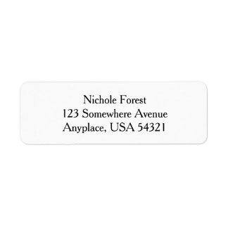 Vita enkla Returetiketter Returadress Etikett