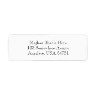 Vita enkla Returetiketter Returadress Etikett