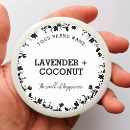 Vita etiketter för ljusprodukt