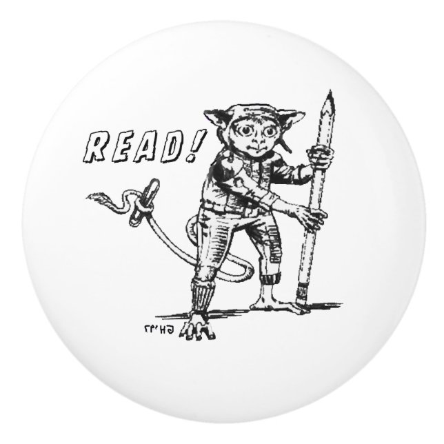 Vita fack för läsare och skrivare knopp (Framsidan)