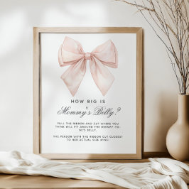 Vita fack Hur stort är Mamma Belly Shower Game Poster