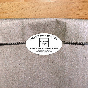 Vita Far-dagen - Business Oval Shape Sticker Ovalt Klistermärke