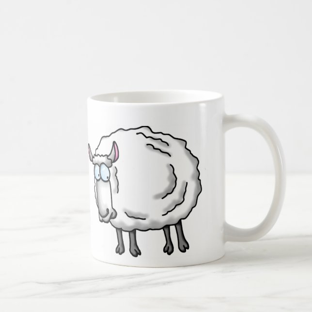 Vita får kaffemugg (Höger)