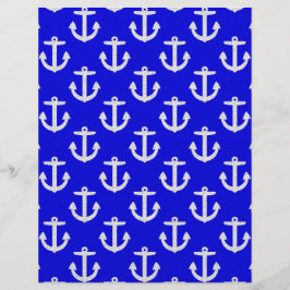 Vita fästpunkter på blå bakgrund