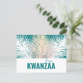 vita fjädrar Black Helgdag Lycklig Kwanzaa Vykort