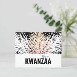 vita fjädrar Black Helgdag Lycklig Kwanzaa Vykort