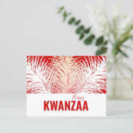 vita fjädrar Black Helgdag Lycklig Kwanzaa Vykort