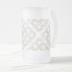 Vita fjädrar frostat ölglas