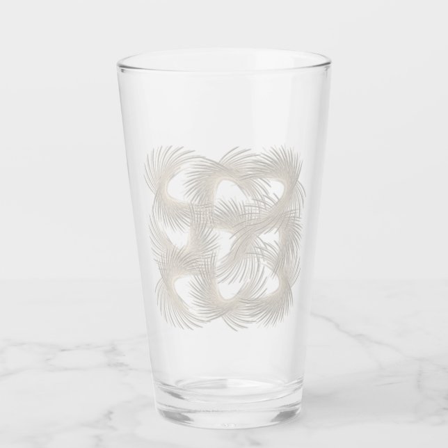 Vita fjädrar glaskopp (Framsida)