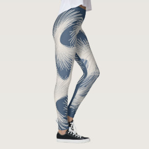 Vita fjädrar leggings