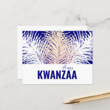 vita fjädrar Svart Holiday Glad Kwanzaa