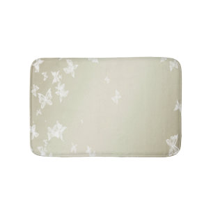 Vita fjärilar badrumsmatta