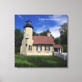 Vita floden Light Station Canvastryck