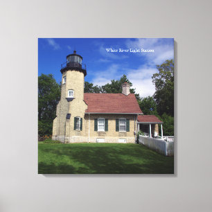 Vita floden Light Station Canvastryck