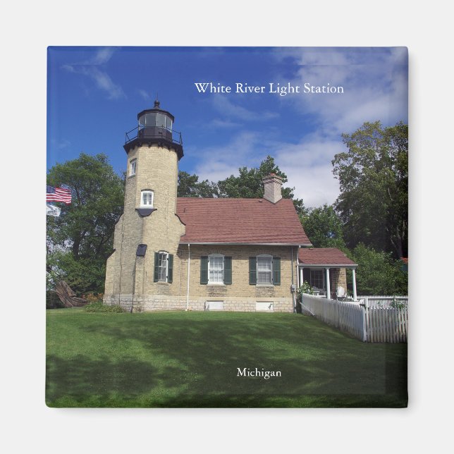 Vita floden Light Station magnet (Framsidan)