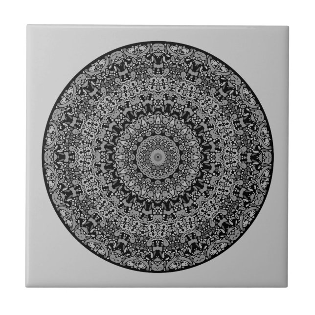 Vita floden Mandala Kakelplatta (Framsidan)