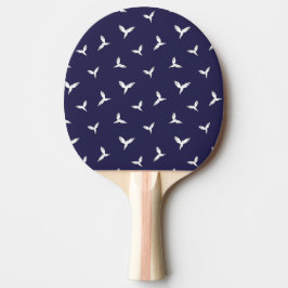 Vita flygande fåglar Mörkblå Modern Minimalistisk. Pingisracket