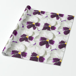 Vita fönsterrutors vackra vattenfärgskoage presentpapper