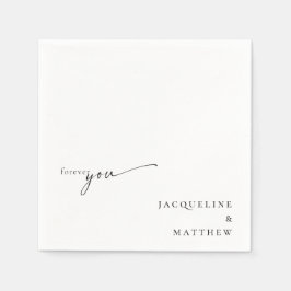 Vita för dig Ett par Namn Bröllop Cocktail Pappersservett