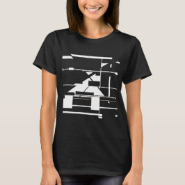 Vita former av Linjer Tunnelbanan Karta-liknande a T Shirt