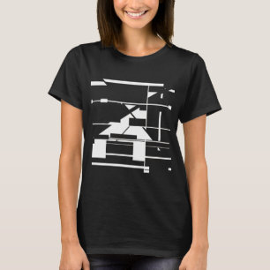 Vita former av Linjer Tunnelbanan Karta-liknande a T Shirt
