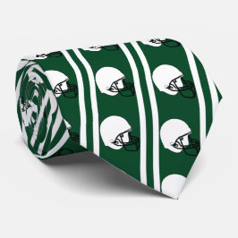 Vita fotbollshuset på Grönt Necktie Slips