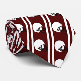 Vita fotbollshuset på Maroon Necktie Slips