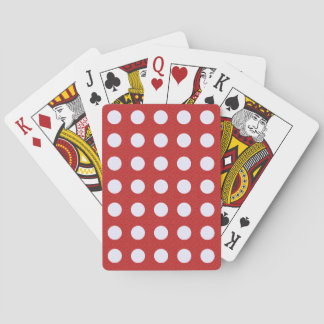 Vita fraktala prickar Röda fraktala bakgrund Casinokort