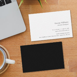 Vita fyrkanter i modern Elegant Professionell Möns Visitkort