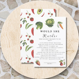 Vita Garden Baby Shower, skulle hon hellre spela?