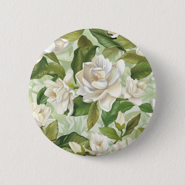 Vita Gardenia Blommor Knapp (Framsida)