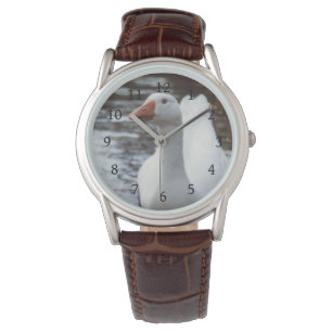 Vita gäss armbandsur
