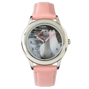 Vita gäss armbandsur