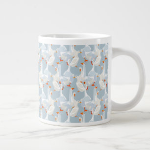 Vita gäss, Mönster Jumbo Mugg
