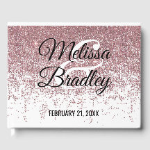 Vita gästboken ro Glitter