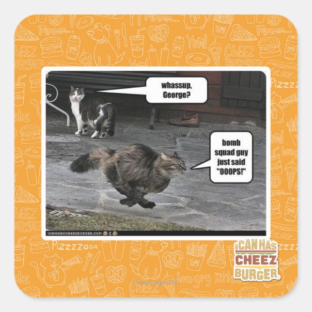 Vita, George? Fyrkantigt Klistermärke (Framsida)