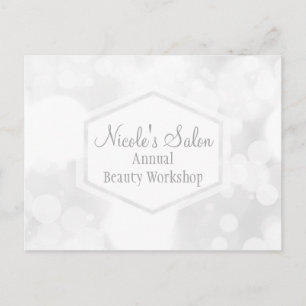 Vita Glamourljus Bokeh Chic Event Postkort Vykort