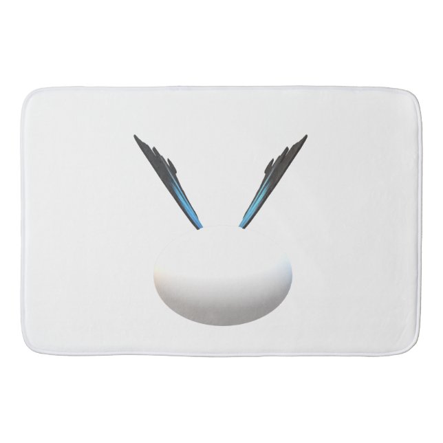 Vita Globe mindre är modernare konst Badrumsmatta (Framsidan)