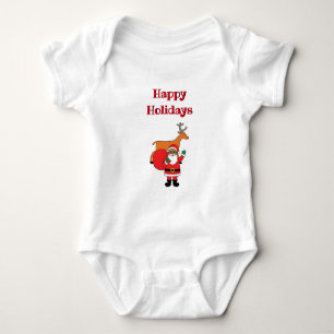 Vita God Jul önskningar Afroamerikansk Tomte T Shirt